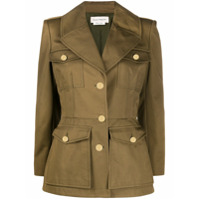 Alexander McQueen Jaqueta militar slim - Verde