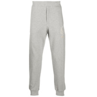 Alexander McQueen logo-embroidered track pants - Cinza