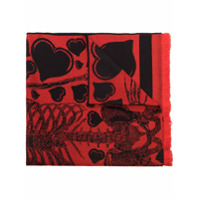 Alexander McQueen Love Letter scarf - Vermelho