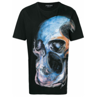 Alexander McQueen painted skull T-shirt - Preto