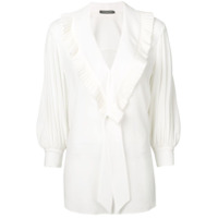Alexander McQueen ruffle detailed blouse - Branco