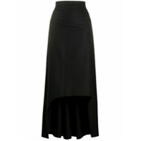 Alexander McQueen Saia longa com bainha assimétrica - Preto