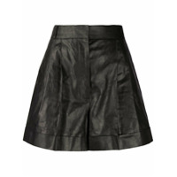 Alexander McQueen Short cintura alta com pregas - Preto