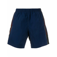 Alexander McQueen Short de natação cintura alta - Azul