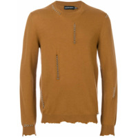 Alexander McQueen Suéter com detalhe de piercing - Marrom