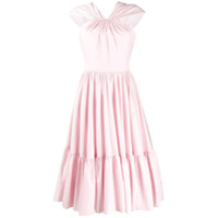 Alexander McQueen Vestido midi com amarração - Rosa