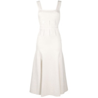 Alexander McQueen Vestido midi de tricô com estampa geométrica - Neutro