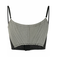 Alexander Wang Blusa com sobreposição e acabamento ondulado - Preto