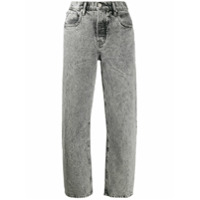 Alexander Wang Calça jeans reta cintura alta - Preto