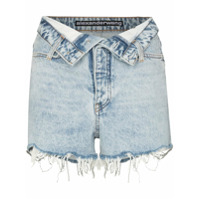 Alexander Wang Short jeans com cintura alta - Azul