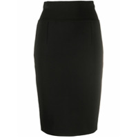 Alexandre Vauthier Saia lÃ¡pis cintura alta - Preto