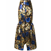Alice McCall Saia Night Light metÃ¡lica com estampa floral - Dourado