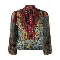 Alice+Olivia Blusa com padronagem paisley - Preto