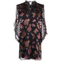 Alice+Olivia Vestido Julius com estampa paisley - Preto