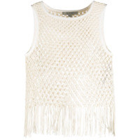 AllSaints Blusa de tricô aberto com franjas - Neutro