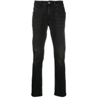 AllSaints Calça jeans slim com cintura média - Preto