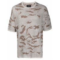 AllSaints Camisa mangas curtas com estampa camuflada - Cinza