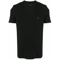 AllSaints Camiseta decote careca com logo bordado - Preto