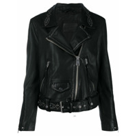 AllSaints Jaqueta biker com zíper e tachas - Preto