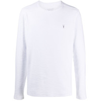 AllSaints Muse logo embroidered long-sleeved top - Branco