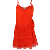 AllSaints Vestido com bordado inglês - Vermelho