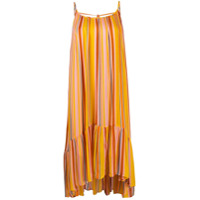 AllSaints Vestido midi Paola com listras - Laranja