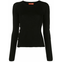 Altuzarra Blusa canelada com abotoamento lateral - Preto