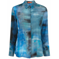 Altuzarra Camisa mangas longas com estampa abstrata - Azul