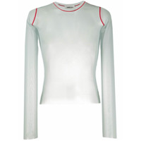 AMBUSH Blusa Power com msh translÃºcido - Verde