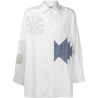 AMBUSH Camisa oversized com detalhe de patch - Branco