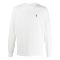 AMI Camiseta Ami De Coeur mangas longas - Branco