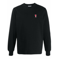 AMI Camiseta Ami De Coeur mangas longas - Preto