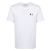 AMI Camiseta decote careca com bordado Ami - Branco