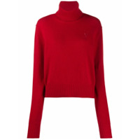 AMI Suéter gola alta de cashmere - Vermelho