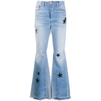 AMIRI Calça jeans flare com patch de estrela - Azul