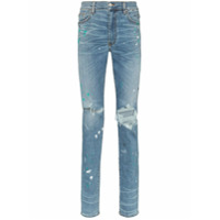 AMIRI Calça jeans slim com efeito respingos de tinta - Azul