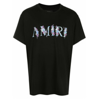 AMIRI Camiseta com logo e estampa floral - Preto