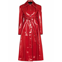 Angel Chen Trench coat com amarração na cintura - Vermelho