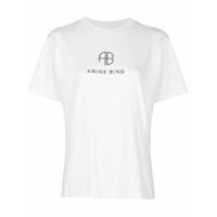 ANINE BING Camiseta com estampa de logo Hudson - Branco