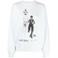 ANINE BING photographic-print cotton sweatshirt - Branco