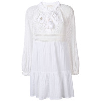 Anjuna Vestido Nicoletta com bordado de renda - Branco