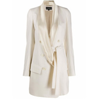 Ann Demeulemeester Blazer longo com abotoamento duplo - Branco