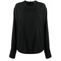 Ann Demeulemeester Blusa oversized mangas longas - Preto