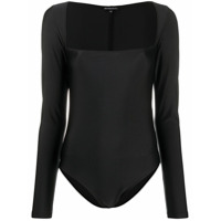 Ann Demeulemeester Body com decote quadrado - Preto