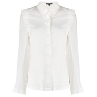 Ann Demeulemeester Camisa com babados nos ombros - Branco