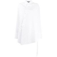 Ann Demeulemeester Camisa com fechamento deslocado de algodÃ£o - Branco