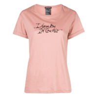 Ann Demeulemeester Camiseta Love You com estampa - Rosa