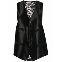Ann Demeulemeester Colete com bordado paisley - Preto