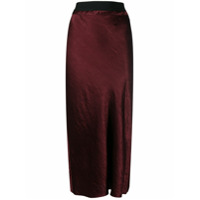 Ann Demeulemeester midi-length crease skirt - Vermelho