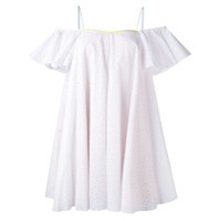 Anna October English embroidery shift dress - Branco